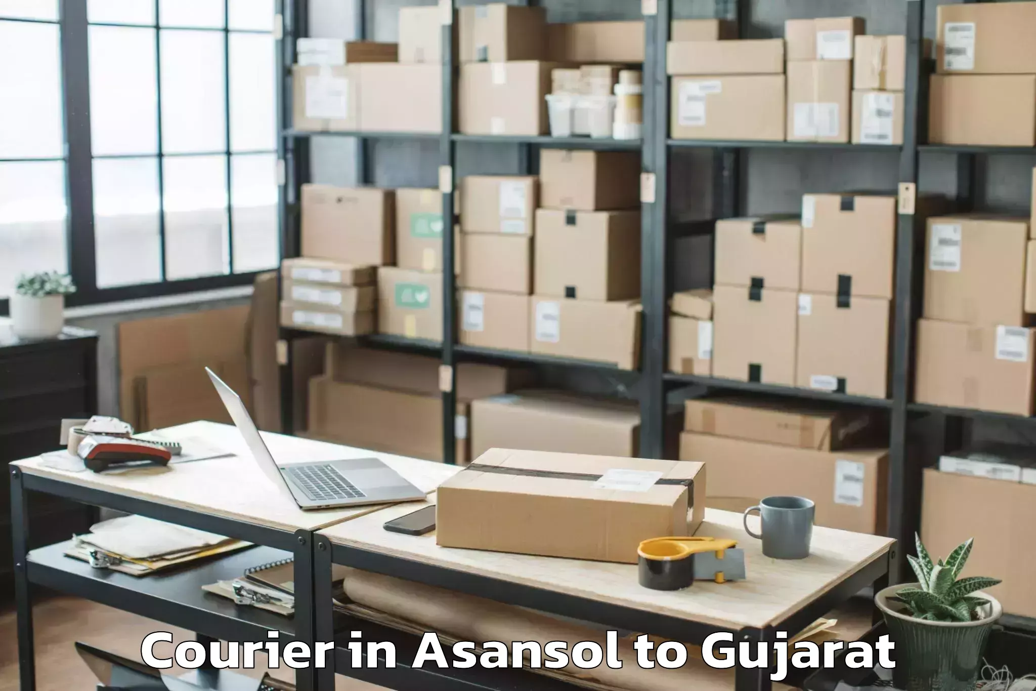 Book Your Asansol to Waghodia Courier Today